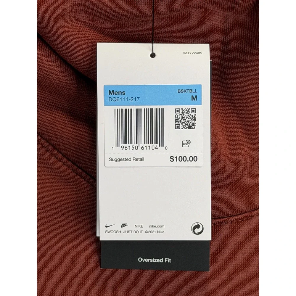 Nike Kyrie Brown Reward Journey Cowl Neck Hoodie‎ DQ6111 217 Men's Size Medium